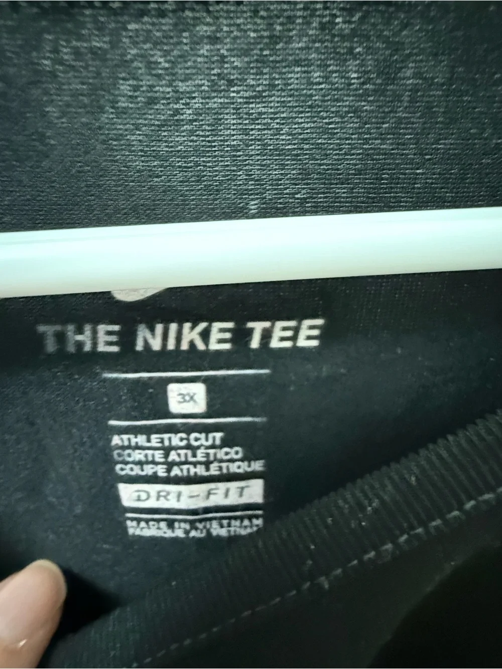 Nike Black Dri-FIT Athletic Tee with White Logo